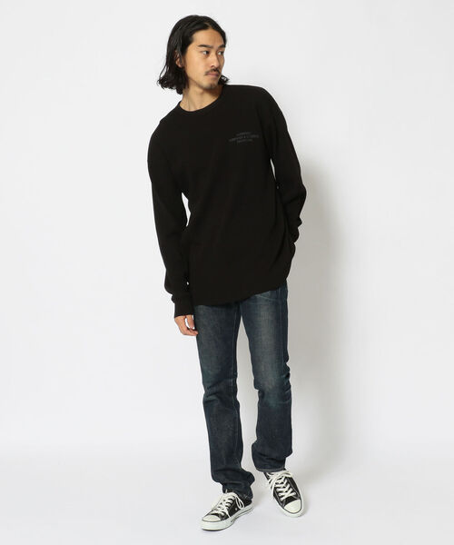 AVIREX（アヴィレックス）の「サーマル ロングスリーブ ビッグ Tシャツ ブラック イーグルス / THERMAL LONG SLEEVE BIG T-SHIRT BLACK EAGLES / アヴィレックス / AVIREX（Tシャツ/カットソー・メンズ・ホワイト/ブラック/サックスブルー/グレー・X-LARGE/MEDIUM/LARGE/XX-LARGE/XL/2XL/L）」の14枚目の写真