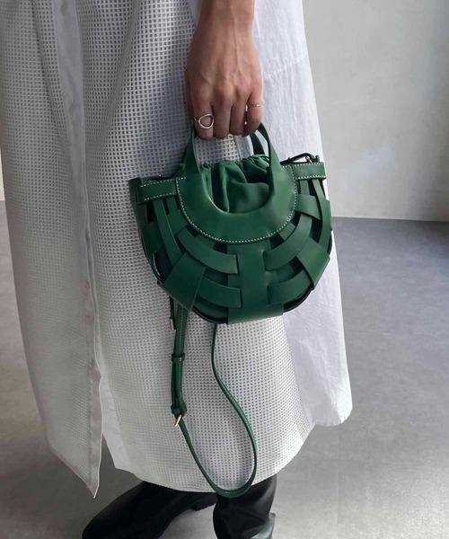 CAPRICIEUX LE'MAGE(カプリシューレマージュ)の「ハーフムーンメッシュショルダーバッグ(ショルダーバッグ・レディース・イエロー/グリーン/アイボリー・FREE)」の20枚目の写真