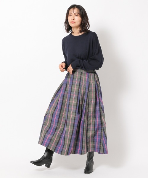 BARNYARDSTORM(バンヤードストーム)の「BARNYARDSTORM / チェックフレアスカート(スカート・レディース・ブラック/オフホワイト/ブルー/グリーン/ベージュ・FREE)」の15枚目の写真