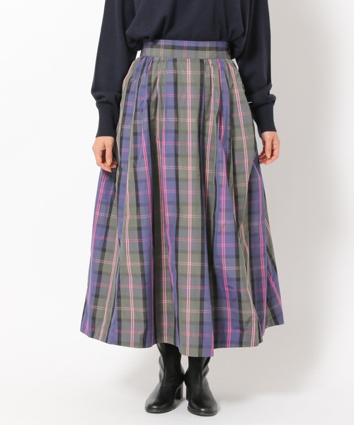 BARNYARDSTORM(バンヤードストーム)の「BARNYARDSTORM / チェックフレアスカート(スカート・レディース・ブラック/オフホワイト/ブルー/グリーン/ベージュ・FREE)」の11枚目の写真