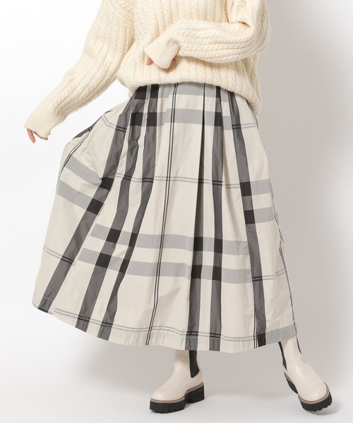 BARNYARDSTORM(バンヤードストーム)の「BARNYARDSTORM / チェックフレアスカート(スカート・レディース・ブラック/オフホワイト/ブルー/グリーン/ベージュ・FREE)」の16枚目の写真