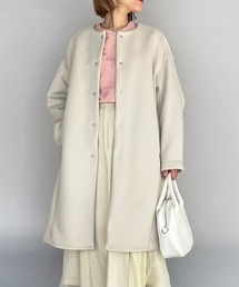 PICCIN | 【日本製】ダンボールニットコクーンコート(ノーカラーコート)