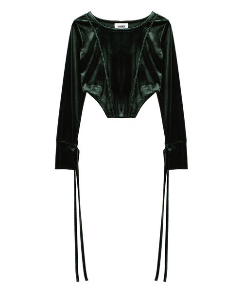 VIAVANDA（ヴィアヴァンダ）の「Velour Cutting Tops（その他トップス