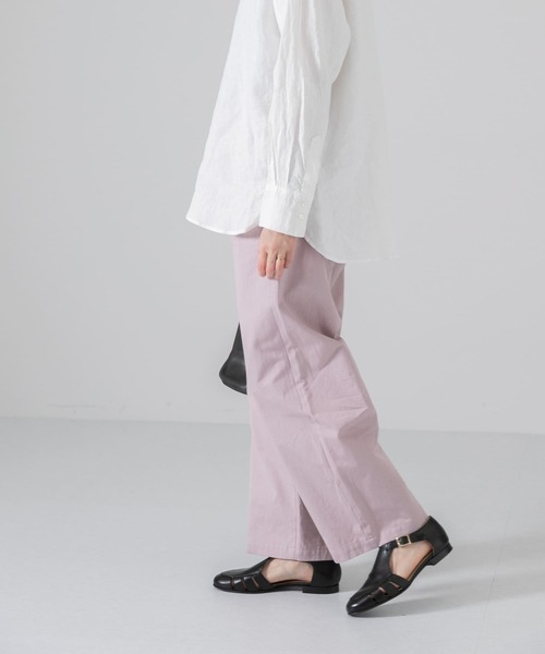 かぐれ（カグレ）の「コットンワッシャーストレートイージーパンツ（その他パンツ・レディース・アイボリー/ピンク/ブルー・FREE）」の3枚目の写真