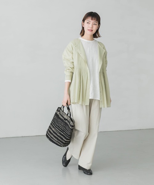 かぐれ（カグレ）の「コットンワッシャーストレートイージーパンツ（その他パンツ・レディース・アイボリー/ピンク/ブルー・FREE）」の8枚目の写真