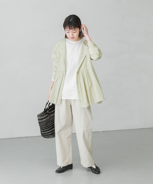 かぐれ（カグレ）の「コットンワッシャーストレートイージーパンツ（その他パンツ・レディース・アイボリー/ピンク/ブルー・FREE）」の9枚目の写真