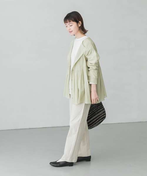 かぐれ（カグレ）の「コットンワッシャーストレートイージーパンツ（その他パンツ・レディース・アイボリー/ピンク/ブルー・FREE）」の11枚目の写真