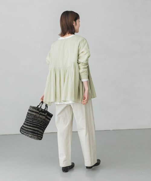 かぐれ（カグレ）の「コットンワッシャーストレートイージーパンツ（その他パンツ・レディース・アイボリー/ピンク/ブルー・FREE）」の13枚目の写真