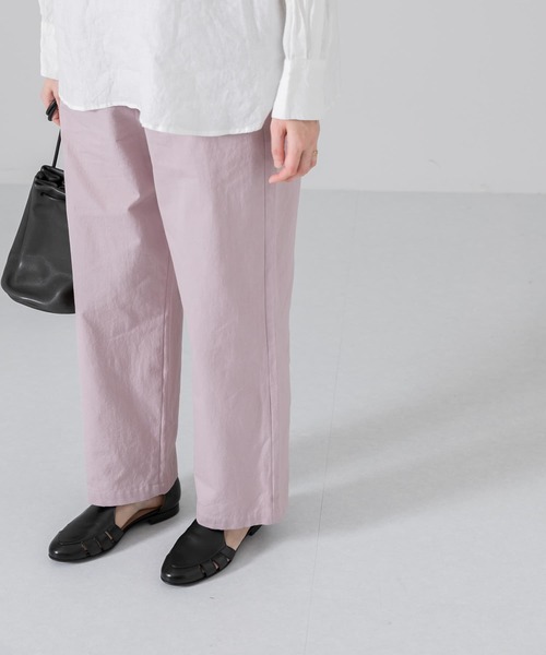 かぐれ（カグレ）の「コットンワッシャーストレートイージーパンツ（その他パンツ・レディース・アイボリー/ピンク/ブルー・FREE）」の14枚目の写真