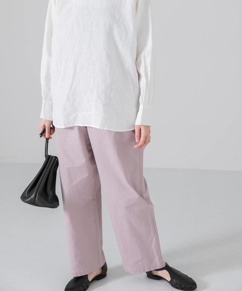 かぐれ（カグレ）の「コットンワッシャーストレートイージーパンツ（その他パンツ・レディース・アイボリー/ピンク/ブルー・FREE）」の15枚目の写真