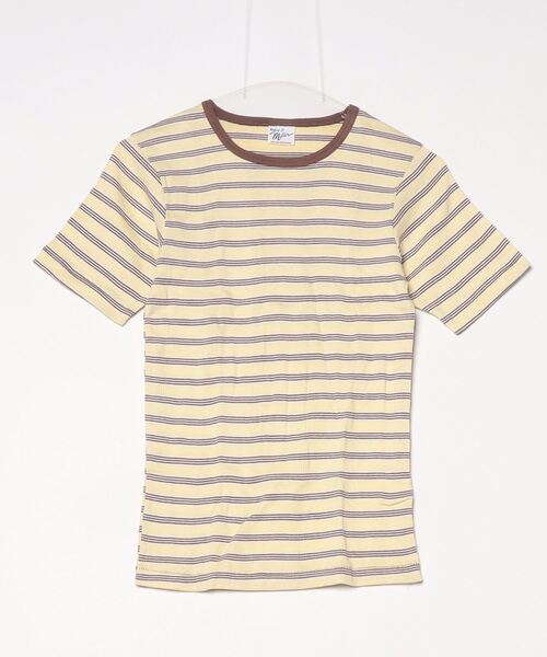 MILLER（ミラー）の「R.P.miller/ミラー H/S CREW TEE クルーネックTシャツ インナー（Tシャツ/カットソー・レディース・ブラウン/ホワイト/ホワイト×ネイビー/オレンジ/グリーン/グレー/アイボリー/モカ/イエロー・FREE）」の8枚目の写真