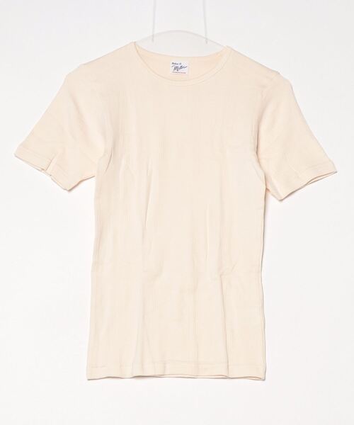 MILLER（ミラー）の「R.P.miller/ミラー H/S CREW TEE クルーネックTシャツ インナー（Tシャツ/カットソー・レディース・ブラウン/ホワイト/ホワイト×ネイビー/オレンジ/グリーン/グレー/アイボリー/モカ/イエロー・FREE）」の3枚目の写真