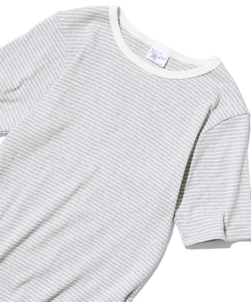 MILLER（ミラー）の「R.P.miller/ミラー H/S CREW TEE クルーネックTシャツ インナー（Tシャツ/カットソー・レディース・ブラウン/ホワイト/ホワイト×ネイビー/オレンジ/グリーン/グレー/アイボリー/モカ/イエロー・FREE）」の4枚目の写真