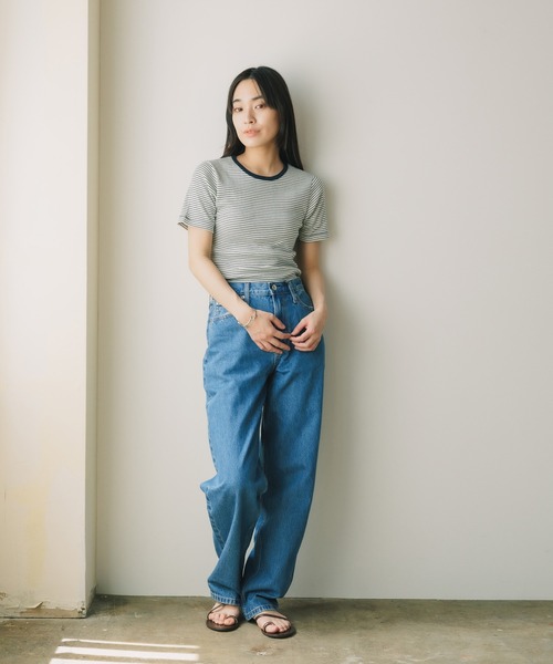 MILLER（ミラー）の「R.P.miller/ミラー H/S CREW TEE クルーネックTシャツ インナー（Tシャツ/カットソー・レディース・ブラウン/ホワイト/ホワイト×ネイビー/オレンジ/グリーン/グレー/アイボリー/モカ/イエロー・FREE）」の20枚目の写真