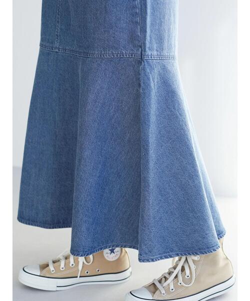 Green　Parks（グリーンパークス）の「切替マーメイドデニムスカート＊（スカート・レディース・ライトインディゴブルー/ホワイト系その他2・M/L）」の17枚目の写真
