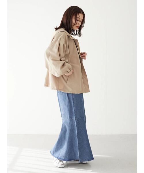 Green　Parks（グリーンパークス）の「切替マーメイドデニムスカート＊（スカート・レディース・ライトインディゴブルー/ホワイト系その他2・M/L）」の20枚目の写真