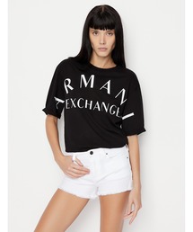 ARMANI EXCHANGE | 【A|X アルマーニ エクスチェンジ】ロゴ　半袖クルーネックTシャツ/EASY TURN UP(Tシャツ/カットソー)