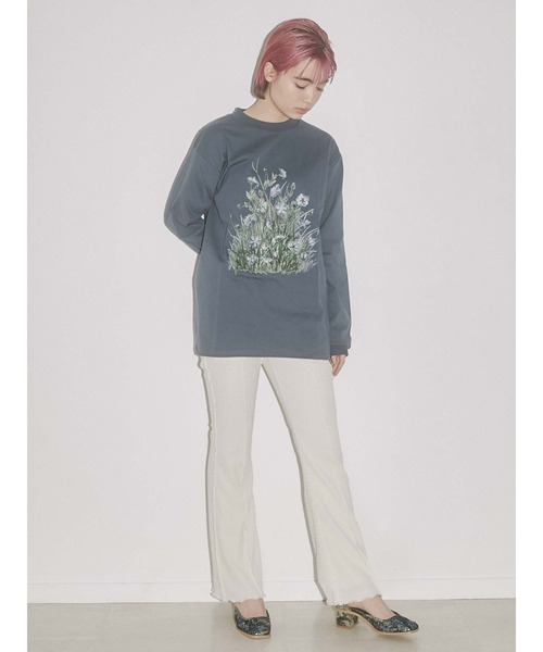 merry jenny(メリージェニー)の「草むら long Tee(Tシャツ/カットソー・レディース・オフホワイト/チャコールグレー/ベージュ・FREE)」の14枚目の写真