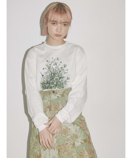 merry jenny(メリージェニー)の「草むら long Tee(Tシャツ/カットソー・レディース・オフホワイト/チャコールグレー/ベージュ・FREE)」の22枚目の写真