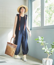 bulle de savon | LINEN washer　furill tunagi(つなぎ/オールインワン)