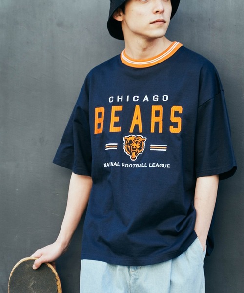 WEGO（ウィゴー）の「∴WEGO/別注 NFL ラインリブBIGT（Tシャツ/カットソー・メンズ・ダークグリーン/ブルー/ネイビー/パープル/ホワイト/杢グレー/ブラック/ターコイズブルー/ブラック系その他・LARGE/MEDIUM）」の6枚目の写真
