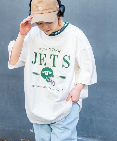 WEGO（ウィゴー）の「∴WEGO/別注 NFL ラインリブBIGT（Tシャツ/カットソー・メンズ・ダークグリーン/ブルー/ネイビー/パープル/ホワイト/杢グレー/ブラック/ターコイズブルー/ブラック系その他・LARGE/MEDIUM）」の17枚目の写真