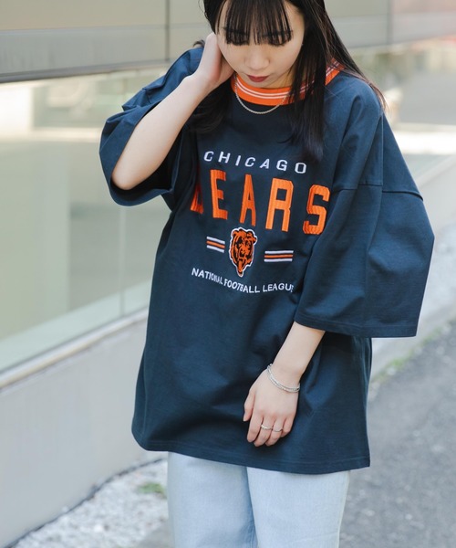 WEGO（ウィゴー）の「∴WEGO/別注 NFL ラインリブBIGT（Tシャツ/カットソー・メンズ・ダークグリーン/ブルー/ネイビー/パープル/ホワイト/杢グレー/ブラック/ターコイズブルー/ブラック系その他・LARGE/MEDIUM）」の21枚目の写真