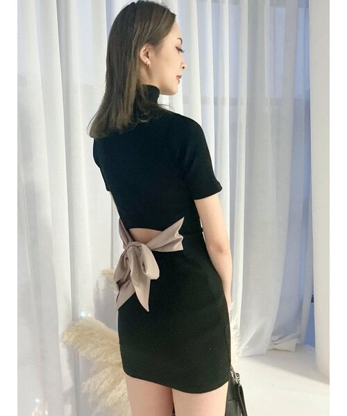 GYDA（ジェイダ）の「BACKリボンワンピース（ワンピース・レディース・ブラック/ベージュ/その他1・FREE）」の12枚目の写真