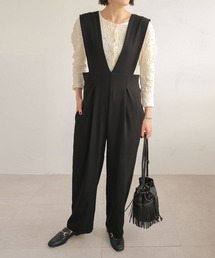 ＡＮＤＪ | Vネックサロペットオールインワン(サロペット/オーバーオール)