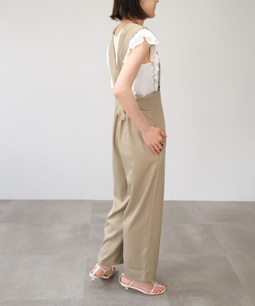 ＡＮＤＪ（アンドジェイ）の「Vネックサロペットオールインワン（サロペット/オーバーオール・レディース・ベージュ/モカ/ブラック・M）」の21枚目の写真