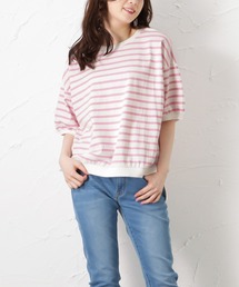 リブ付き アソートTシャツ 無地 ボーダー