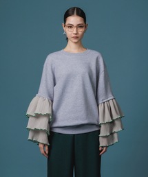 NON TOKYO（ノントーキョー）の「FRILL LAYERD SLEEVE SWEAT（スウェット）」