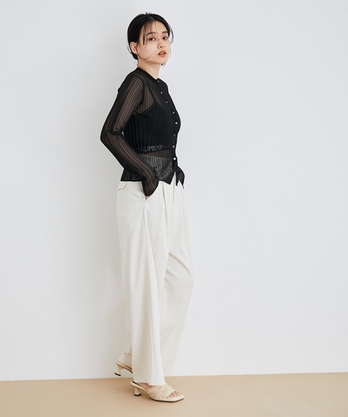 ADAM ET ROPE'（アダムエロペ）の「【サステナブル】エコペットロゴブラトップ（その他アンダーウェア/インナー・レディース・ブラック/ホワイト・FREE）」の4枚目の写真