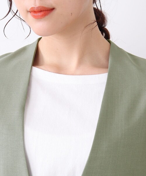 DRESKIP（ドレスキップ）の「◆ツイルノーカラージャケット【セットアップ可】（ノーカラージャケット・レディース・ブラック/オリーブ・02/03/04）」の6枚目の写真