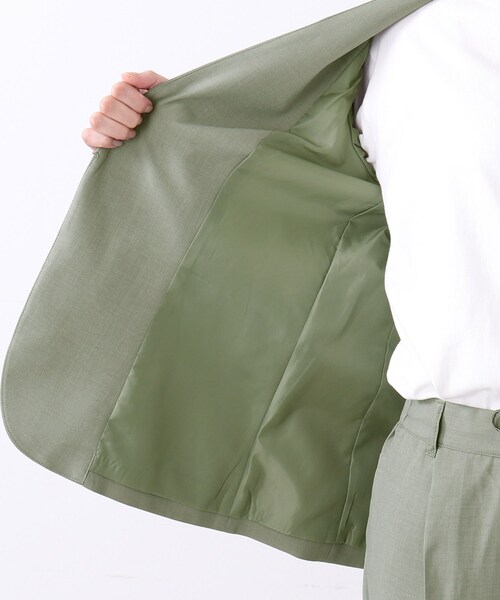 DRESKIP（ドレスキップ）の「◆ツイルノーカラージャケット【セットアップ可】（ノーカラージャケット・レディース・ブラック/オリーブ・02/03/04）」の10枚目の写真