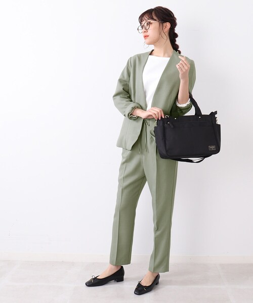 DRESKIP（ドレスキップ）の「◆ツイルノーカラージャケット【セットアップ可】（ノーカラージャケット・レディース・ブラック/オリーブ・02/03/04）」の22枚目の写真