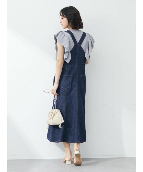 Petit fleur(プチフルール)の「・Petit Fleur デニムマーメイドジャンスカ(ジャンパースカート・レディース・ライトインディゴブルー/インディゴブルー・FREE)」の7枚目の写真