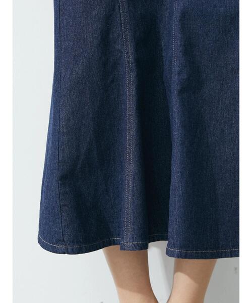 Petit fleur(プチフルール)の「・Petit Fleur デニムマーメイドジャンスカ(ジャンパースカート・レディース・ライトインディゴブルー/インディゴブルー・FREE)」の15枚目の写真