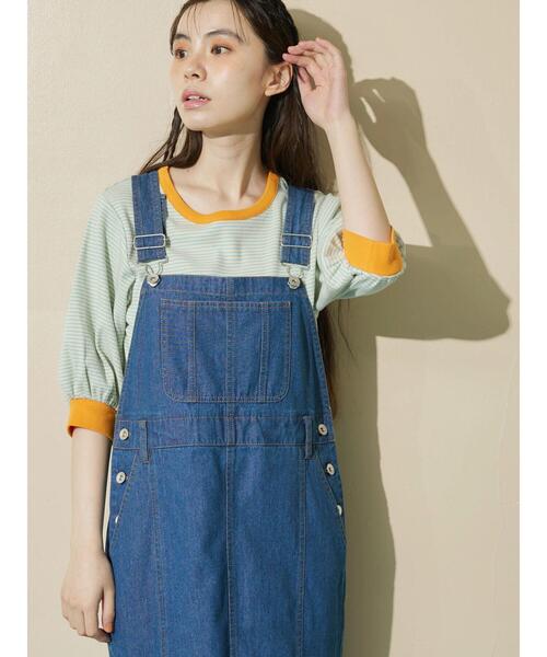 Petit fleur(プチフルール)の「・Petit Fleur デニムマーメイドジャンスカ(ジャンパースカート・レディース・ライトインディゴブルー/インディゴブルー・FREE)」の18枚目の写真