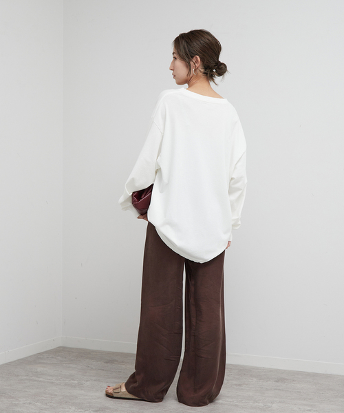 FRAMeWORK（フレームワーク）の「グラフィックロングスリーブTシャツ（Tシャツ/カットソー・レディース・レッド/イエロー・FREE）」の4枚目の写真