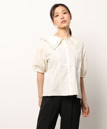 ehka sopo | 花刺繍衿ブラウス(シャツ/ブラウス)