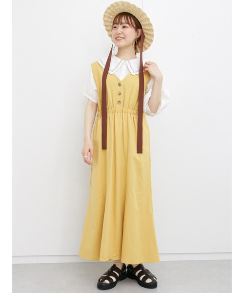 ehka sopo（エヘカソポ）の「花刺繍衿ブラウス（シャツ/ブラウス・レディース・グレー/オフホワイト/キナリ・ﾌﾘ-）」の9枚目の写真