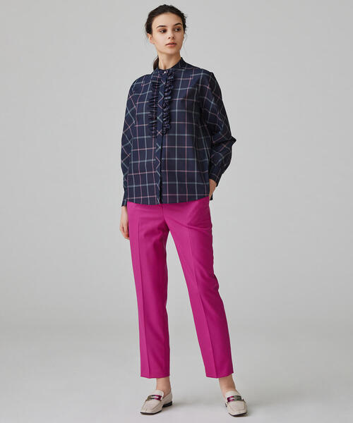 TOMORROWLAND （トゥモローランド）の「2-wayオックス シガレットパンツ（スラックス・レディース・ピンク/イエロー・36/34/32）」の3枚目の写真