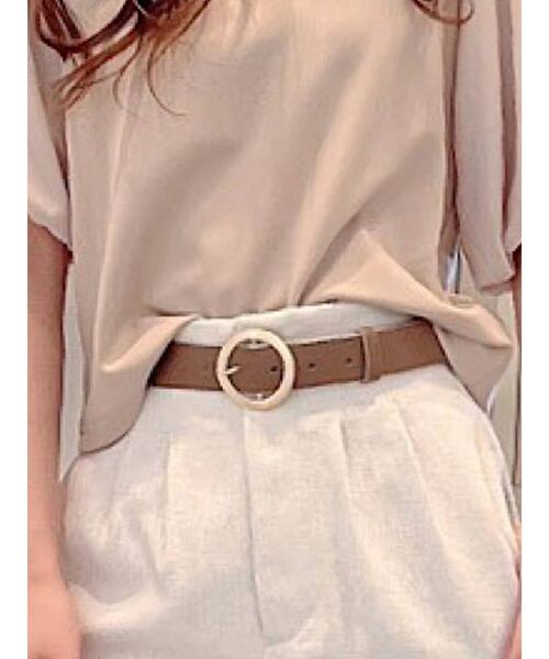 RESEXXY（リゼクシー）の「ベーシックサークルベルト（ベルト・レディース・ブラウン/ベージュ/ブラック・FREE）」の2枚目の写真