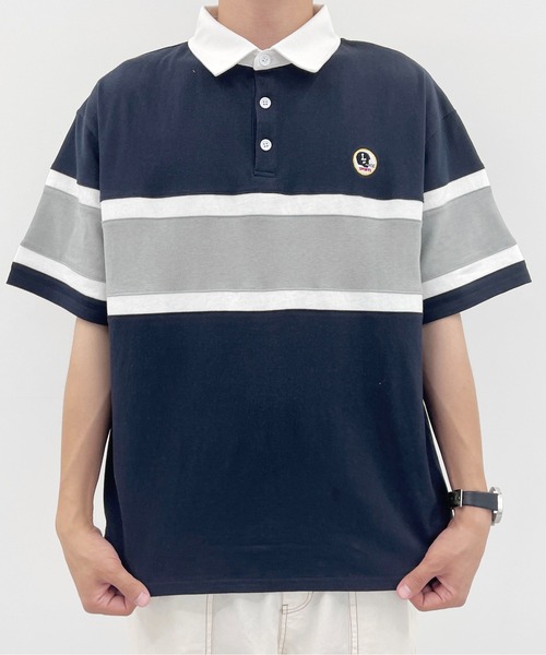 PairPair（ペアペア）の「ワンポイントラガーシャツ(ユニセックス)（ポロシャツ・メンズ・チャコールグレー/ネイビー/マスタード・MEDIUM/LARGE）」の4枚目の写真