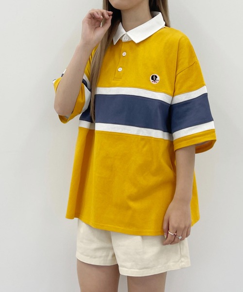 PairPair（ペアペア）の「ワンポイントラガーシャツ(ユニセックス)（ポロシャツ・メンズ・チャコールグレー/ネイビー/マスタード・MEDIUM/LARGE）」の11枚目の写真