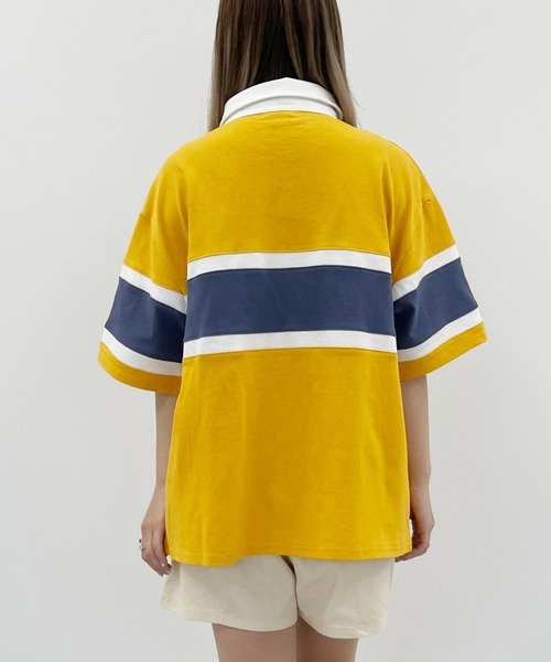 PairPair（ペアペア）の「ワンポイントラガーシャツ(ユニセックス)（ポロシャツ・メンズ・チャコールグレー/ネイビー/マスタード・MEDIUM/LARGE）」の13枚目の写真