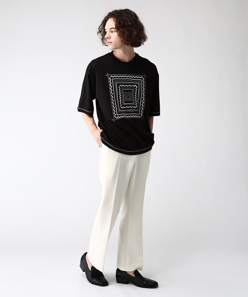 tk.TAKEO KIKUCHI（ティーケータケオキクチ）の「◆Flame gimmick Tシャツ（Tシャツ/カットソー・メンズ・ホワイト/ブラック・02/03）」の13枚目の写真