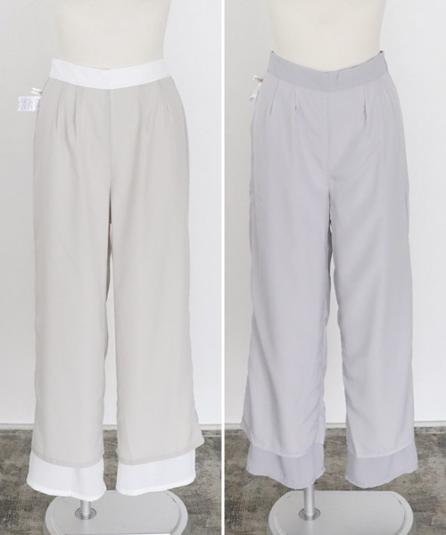 Pierrot(ピエロ)の「シアーストレートパンツ(その他パンツ・レディース・オフホワイト/グレー・M/L/PM)」の12枚目の写真