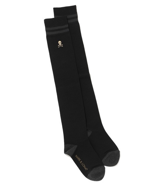 MARK & LONA（マークアンドロナ）の「Echo Overknee Socks | WOMEN（ソックス/靴下・レディース・ブラック/ネイビー・23cm～25cm）」の2枚目の写真